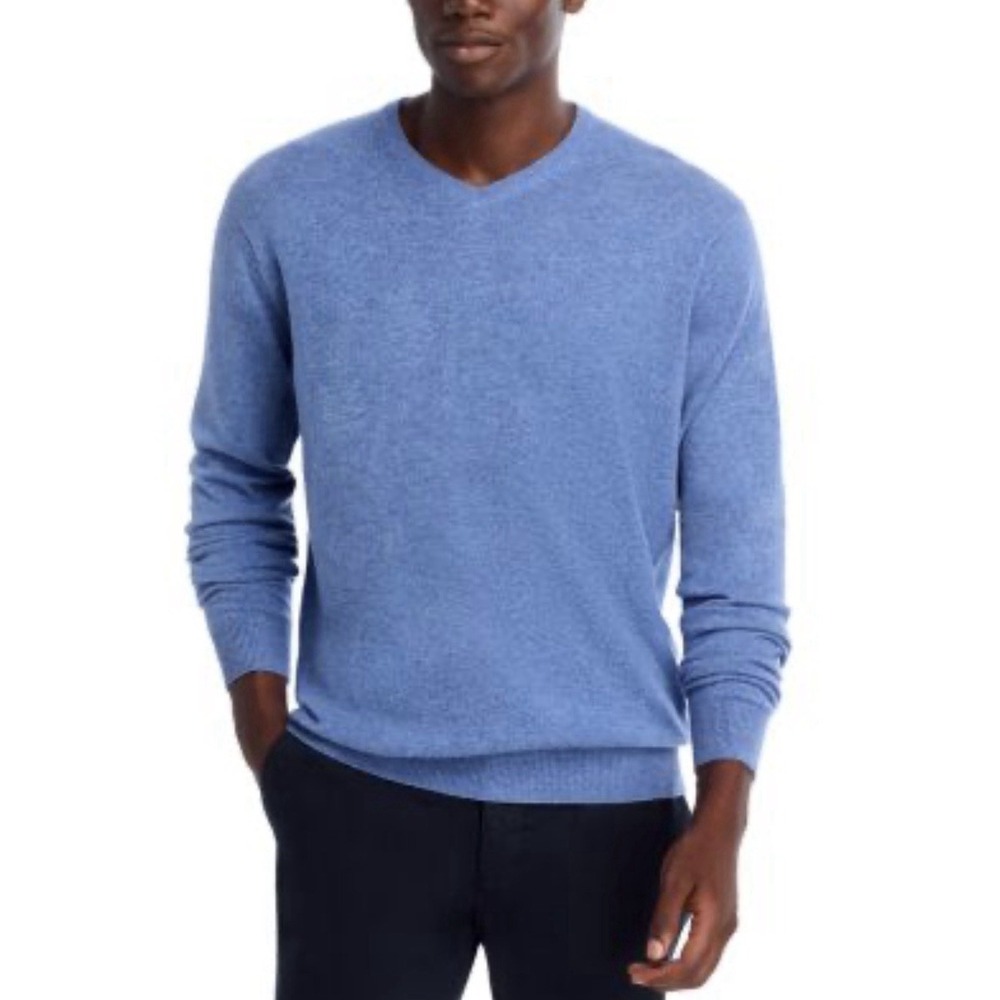 Peter Millar Merino wool V-neck Sweater Blue Sz S Preppy Golf Party Casual Men